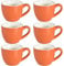 homEdge Procelain Espresso Cup, 3 Ounces / 90 ml Demitasse for Espresso, Tea- Orange