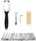 QWORK® 27 Piezas Juego de Herramientas para Manualidades de Cuero, Sello de Cuero, Sello de Dibujo, Martillo de Nailon y Cuchillo para tallar, para Hacer Manualidades en Cuero