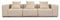 Home Deluxe - Sofa Verona - Beige, Größe: M - ca. 327 x 70 x 120 cm, Sitzhöhe: 46 cm, Sitztiefe: 80 cm, inkl. Kissen I Modulares Sofa Modulsofa Ecksofa Wohnlandschaft