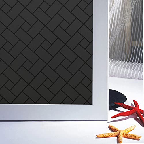Zindoo Film Fenetre Anti Regard Film Occultant Fenêtre Film Opaque Fenetre Noir Dépoli 44.5 x 300cm Autocollant Anti-UV Bon Intimité pour Bureau Chambre Cuisine Salle de Bain