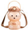 Nivofu Bouteille d'eau en forme d'ours, 1000ML Bouteille d'eau, Camping Gourde, Bear Straw Bottle, Bouteille portable, Anti-fuite Bouteille d'eau en forme d'ours, Gourde Sport Étanche (Couleur café)