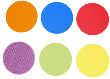 ULDIGI 72st Teppich Zum Sitzen Bunte Punktmarkierungen Sitzung Klassenzimmer Selbstklebende Vinylaufkleber Sitzender Teppichfleck Kind Ein Bißchen Angebracht Nylon