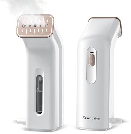 Newbealer Dampfglätter, kompakter und tragbarer Steamer für Kleidung, 170 ml Wassertank Dampfbürste, horizontaler und vertikaler Bügeleisen, 25 Schnelles Aufheizen, automatische Abschaltung