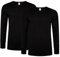 DOLCE ENVY Men's Thermal 2 Pack Long Sleeve Tops Warm Base Layer for Winter Suitable for Daily Use High Performance Full Sleeves Tops (Large, Black)