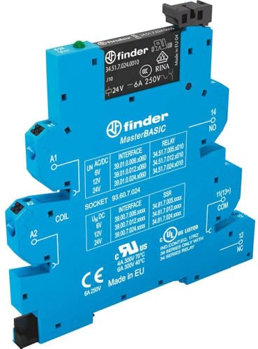 Finder 39.01.8.230.0060 Koppelrelais 230 V/AC 6 A 1 Wechsler 1 St.