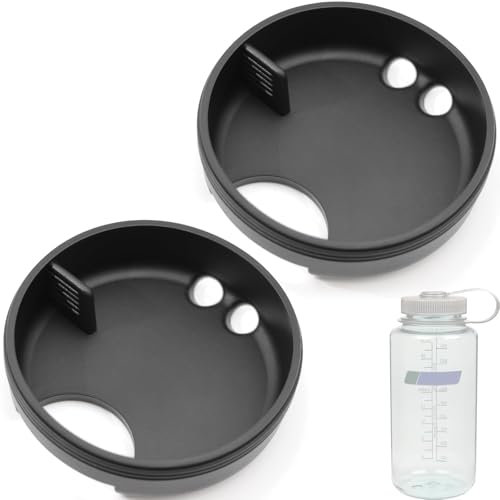 LUTQ 2-Pack Silicone Splashguard for Nalgene, Splashguard Lid for Nalgene Splash Guard 32 oz 53mm Wide Mouth Water Bottle Accessories, for All Wide-Necked Bottles with 53 mm Opening