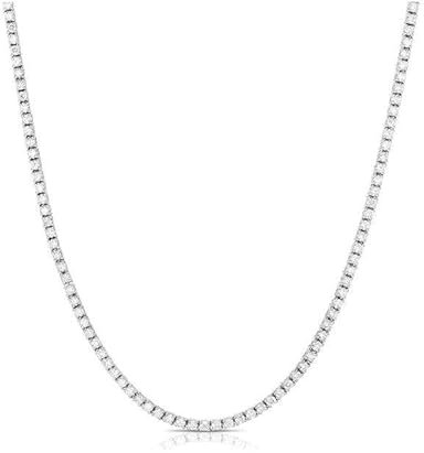 SunshineDiamond 15.75 Carat Natural Round Cut Diamond Tennis Necklace, 18k Gold For Women (Rose Gold)