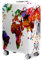 Mateju Kofferschutzhülle Elastisch Kofferhülle 19-32 Zoll, 3D-Weltdruck Gepäck Cover Reisekoffer Hülle Trolley Case Schutzhülle Luggage Cover Waschbare Staubdichte (Bunter Kontinent,S)