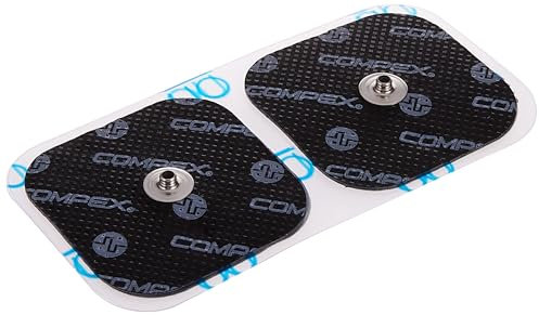 CefarCompex Elektroden Performance Snap 5x5 6260760, Schwarz (Packung mit 2)