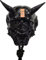 WBTY Samurai Oni-Maske, Japanische Cosplay-Harzmaske, Anime-Horror-Dämonen-Geist-Gesichtsmaske Halloween-Cosplay-Party-Requisiten (Harz schwarz)