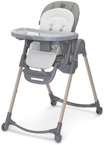 Maxi-Cosi Minla 6-in-1 High Chair for Babies & Toddlers, Portable Foldable Highchair, EcoCare Fabric, 9 Heights, 5 Reclines, 4 Tray Positions, Classic Green