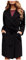 Damen Winter Mittellanger Mantel Revers Cardigan Wollfleece Casual Mantel Mit Gürtel Wintermantel Jacke Temperament Elegant Trenchcoat Formale Helle Trenchcoat, Schwarz , 38