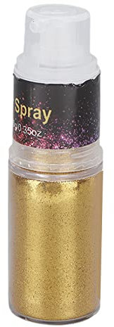 Polvo De Brillo Dorado, Pintura Corporal Para La Cara, Tatuaje Temporal, Arte De Uñas, Polvo De Brillo, Spray De Brillo Portátil De Larga Duración Para Fiesta, Festival, Cosplay, 0.4oz