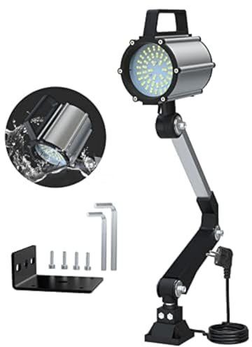 YouTeMei Maschinenlampe mit LED Drehmaschine Lampe 9W Flexibel Wasserdicht Arm Licht mit Base für Handwerk, CNC, Werkbank…