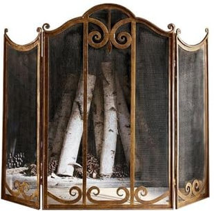 Salvachispas Chimenea Pantalla de Chimenea de Estilo Europeo con partición de Malla, barandilla Decorativa for Sala de Estar y hogar Protector Chimenea