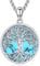 Friggem Collier Arbre de Vie en Argent Sterling 925 avec Pendentif Arbre de vie Turquoise, Arbre Généalogique Bijoux pour Femmes Fille (L-Collier arbre de vie)