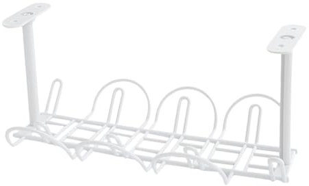 jojofuny Convenient Cord Accessory under Desk Basket for Household Cable Management Wire Management Rack