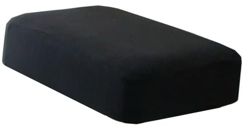 ZZDZW Couverture pour Tabouret De Canapé Élastique,Housses Pouf Repose-Pied Housse Pouf Ottoman Housse Repose Pied Rectangle, Bois Solide Tabouret De Salon Housse De Pouf Rectangulaire (Color : Nero)