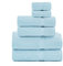 ETÉREA Handtücher 6er Set [100% Baumwolle] - Carli Hellblau - 2X Duschtücher 2X Handtuch 2X Gästehandtücher - Kleine Handtücher - Handtuch Set Badetuch - Towel - Gesichtshandtücher - Frottee 500 g/m²