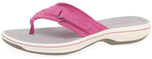 Clarks Brinkley Sea Womens Toe Post Sandals 8 UK Fuchsia