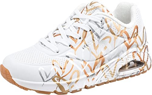 Skecher Street UNO -Stand ON AIR Damen Wide FIT Sneaker 73690W Weiss, Schuhgröße:42 EU