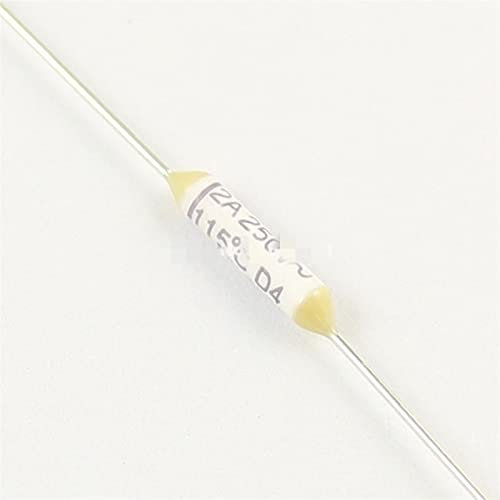 Fusibles 5 uds UMI Microtemp fusible térmico tipo Axial 122 TF corte 115 grados 2A 250V fusibles