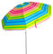 Pincho Grand parasol de plage Ø200 cm, anti-vent, protection UV 50, matériaux de qualité, tube en aluminium, tiges en fibre de verre, bâton inclinable, 12, Grande