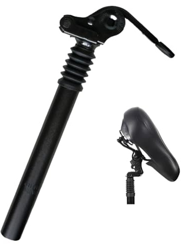 Zruyeui Federsattelstützen,27,2 X 300 Mm Aluminium Fahrrad-Klappsattelstützen, E-Bike-Sattelstützen, Faltbare Federsattelstützen, geeignet für alle Fahrzeugtypen