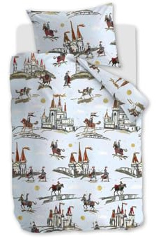 Beddinghouse Kids Good Knights bettwäsche-Set 2 TLG. - 100x135 - Blau - Baumwolle - mit Reißverschluss