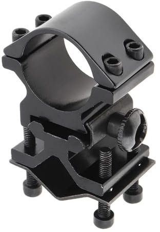 AOLUOER 25mm Ring und 20mm Schiene montiert Taschenlampe Halterung Kunststoff Fahrrad vorne Taschenlampe Scheinwerfer Klemme Clip Halterung