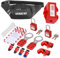 Lock Off Kit for Electricians, Electrical Circuit Breaker Lockout Tagout Kit, Electrical Lock Out Tag Out Kit, Clamp on Circuit Breaker Lock Set, Safety Lockout Padlock for Industrial, Electric Power