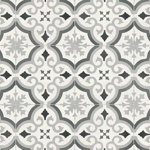 VINYL FLOORING UK Grey Modern Designer Effect Anti-Slip Vinyl Flooring for Kitchen, Bathroom, & Living Room, 2.8mm Thick Cushion Backed Vinyl Sheet, 5 Years Warranty-1 X 2 mt