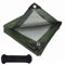 Tarpaulin waterproof heavy duty 120 g/m²,Reinforced Eyelets,Weatherproof Snow Dust UV,for Groundsheet Camping Garden Furniture Pool Building Site Caravan Boat Tarp Cover (Green-silver, 4m x 4m)
