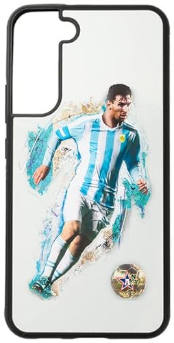 Messi Gifts for Boys Phone Case for Samsung Galaxy S21 Ultra Black Silicone Rubber Protective Phone Case, weiß