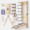 Goodevas Apollo 6-in-1 Swedish Wall & Moon Set - NASA-Inspired Indoor Climbing Frame for Kids, Space-Themed Gym with Slide, Ladder, Rope & Moon Rings - for Little Astronauts Ages 3-10
