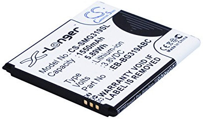 Cameron Sino AQQXING - Batteria ricaricabile per Galaxy Ace 4 CDMA, Galaxy Ace 4 LTE, SM-G310A, SM-G310AZ, SM-G3139D (1550mAh) EB-BG319ABC