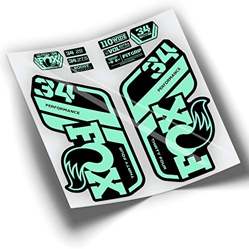 Ref: VP417 Aufkleber, kompatibel mit FOX 34 Performance 2021-2025 MTB, Sticker, Aufkleber, Aufkleber für Mountainbikes, (Hinweis: