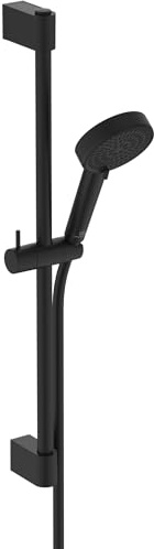 Ideal Standard Alero RENO Duschset mit 640 mm Brausestange – Schwarz Matt | Wassersparende Brausekombination mit 640 mm Stange, Brause mit zwei Strahlarten, Idealflex-Duschschlauch 1750 mm, BE178XG