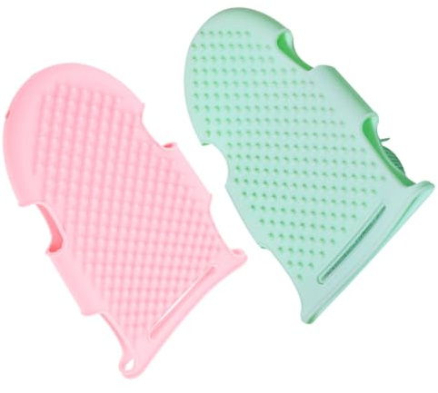 DECOMELODY Silikon Waschbürste mit Massagefunktion für Kinder und Erwachsene 2 Stück und Schaumfördernder Oberfläche Komfortabel und Langlebig für Bad und Dusche