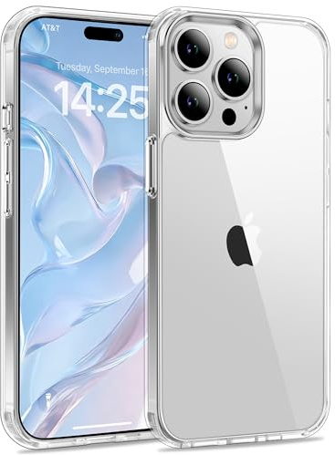 USLAI Case for iPhone 14 Pro, Clear | Anti-Yellowing, Scratch Resistant Hard Back, Shockproof & Military‑Grade Drop Protection