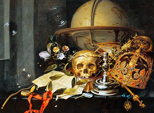 Kunstdruck/Poster: Hendrik Andrieszen Vanitas-Stilleben - hochwertiger Druck, Bild, Kunstposter, 100x75 cm