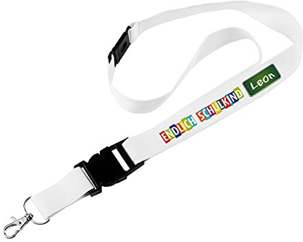 Striefchen® Schlüsselband zur Einschulung - Endlich Schulkind - mit Namen des Kindes