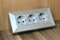 Multiprise d'angle à 3 Prises Schuko pour Montage en saillie, pour Cuisine, Bureau, Atelier - Multiprise à 3 Prises idéales pour Plan de Travail de Cuisine, Prise encastrée (3 Prises Schuko Gris)