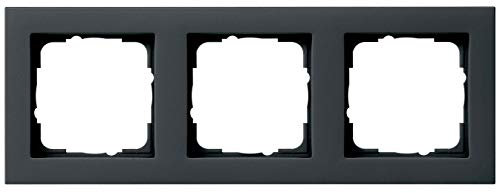 021309 Abdeckrahmen 3f E2 Schwarz m GIRA 021309