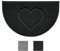Nicoman Heart Shape Embossed Entrance Door Mat Non Slip Dirt Trapper PVC Spaghetti Mat with Rubber Base, Jet Washable Quick Drying Doormat Watertight Indoor or Outdoor - (Half-Moon,Black, 70 x 44cm)