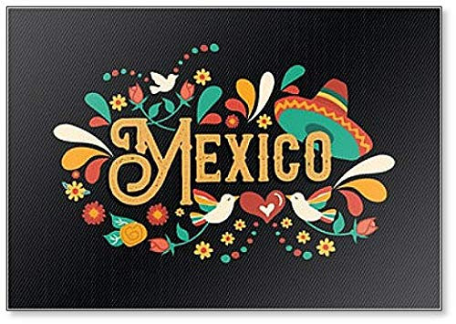 Mexico Typography Fridge Magnet