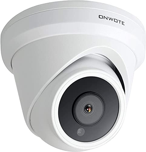 ONWOTE 6MP Super HD PoE IP Surveillance Camera with Audio, AI Human Vehicle Detection, 3072 x 2048 6 Megapixels, 122° FoV, Indoor/Outdoor Commercial Wired Camera for Business, Add-on to PoE