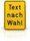 Betriebsausstattung24® Individuell gefertigtes Schild in Hochformat mit Wunschtext | Geprägt | Text nach Wahl | Aluminiumschild | Gelbes Schild mit schwarzer Schrift | 30,0 x 40,0 cm