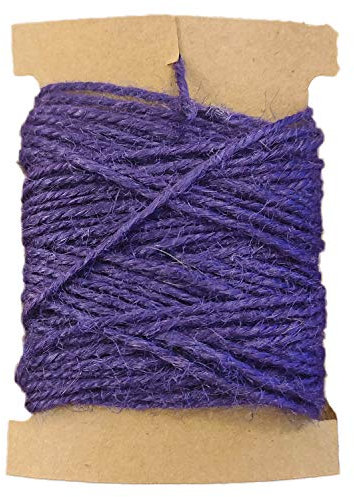 Juteschnurr/Kordel - 10 Meter lang / 2mm Ø - perfekt zum Basteln für Armbänder - Perlen und Kindern Schnur Kordel Bänder Band Schmuck Faden Garn Schnüre auffädeln Jute machen Schmuckfaden - (Lila)