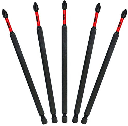 5X Saxton PH2 152mm Long Magnetic Impact Duty Phillips Screwdriver Drill Driver Bits for Dewalt Milwaukee Bosch Makita etc